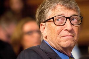 The menacing article featured a picture of Bill Gates next to a gun and a blood spatter