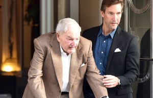 Pictured: World's oldest living billionaire, aged 100, visits London for the last time
