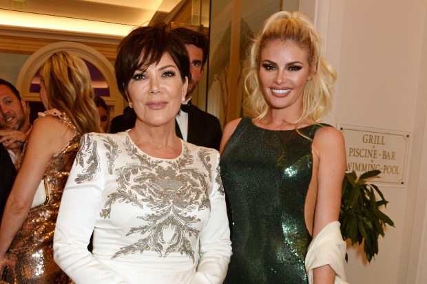 Chloe Sims cosied up with Kris Jenner at a party in Cannes last night