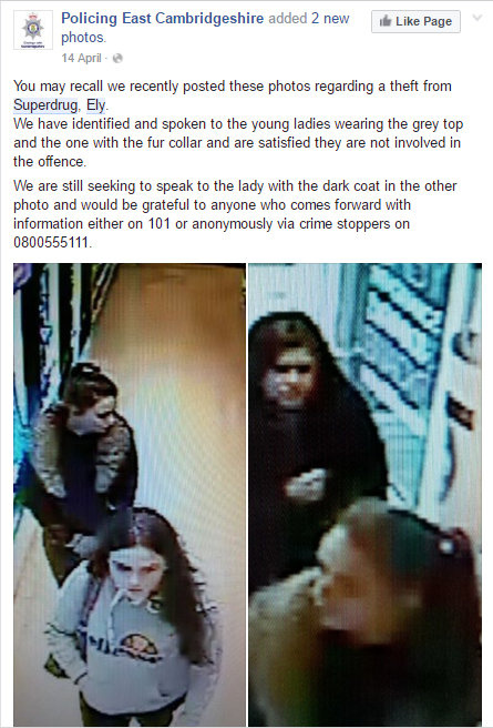 Francesca and Molly were out "shopping for a few bits" when the theft took place at around 3.15pm