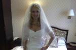 Lucky in white ... five years ago Catherine and then boyfriend David Corrigan did a promotional wedding shoot