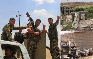Kurdish Peshmerga fighters launched a daring offensive to drive ISIS thugs from key defensive positions near their Mosul