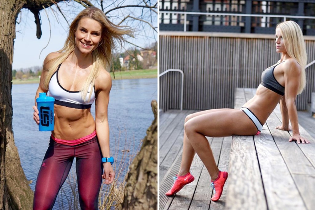 Senior police officer Adrienne Koleszar has become an internet hit after showing pictures of her toned body online