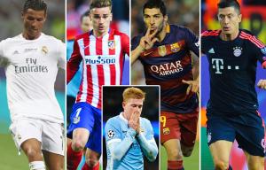 No Premier League players were named in Uefa's Champions League Squad of the Season