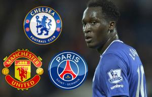 Romelu Lukaku is being chased by Manchester United, Chelsea and Paris Saint Germain