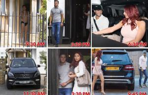 Amy Childs has cosy lunch with jailbird ex hours after spending the night with new man James Hill