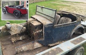 Rusting shell of classic Austin 7 car valued at just £400 sells for more than £18k despite having no engine