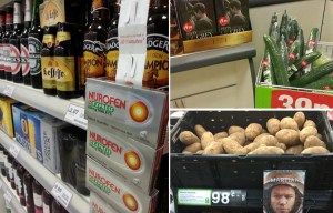 When supermarkets get cheeky with their shelf displays