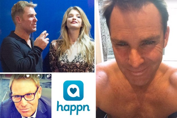 composite shane warne and happn