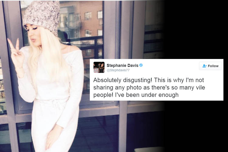 Stephanie Davis has been accused of faking her pregnancy on Twitter 