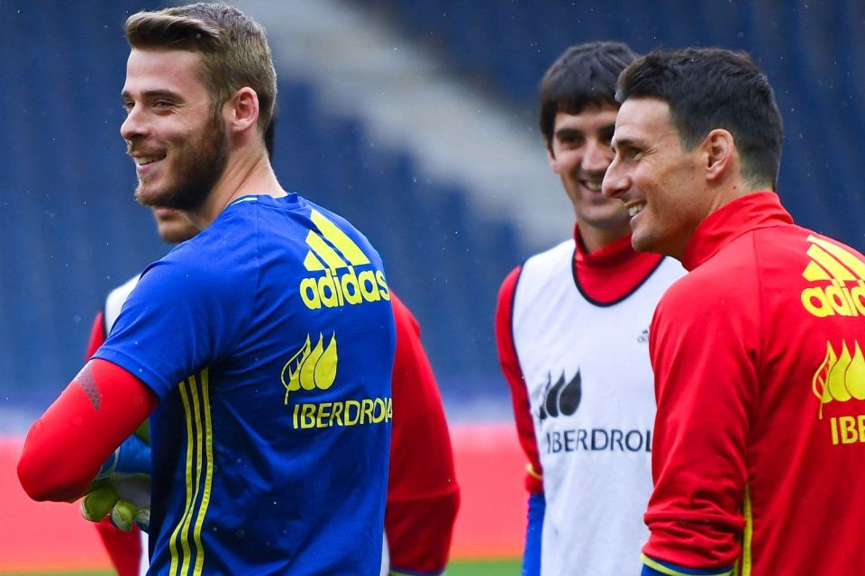 David Dea Gea on international duty at Spain's pre-Euro 2016 training camp in Austria 