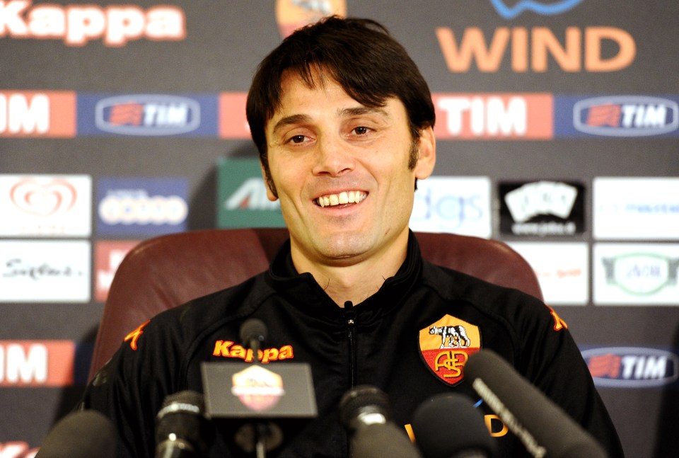 Former AS Roma striker Vincenzo Montella smiles during a news conference at AS Roma's headquarter in Trigoria on February 22, 2011. Montella has been appointed as the new coach of the Italian capital club after Claudio Ranieri handed in his resignation. AS Roma acted quickly after the departure of Ranieri, who quit after his side were beaten 4-3 by Genoa on Sunday, having led 3-0 six minutes into the second half. AFP PHOTO / VINCENZO PINTO (Photo credit should read VINCENZO PINTO/AFP/Getty Images)