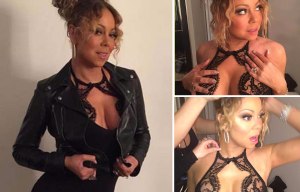 Mariah Carey flashes the flesh in skimpy black lingerie in Las Vegas as Nick Cannon divorce moves a step closer