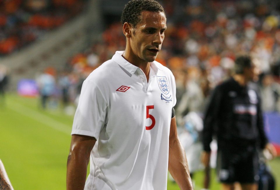 Rio Ferdinand dejection Dejection