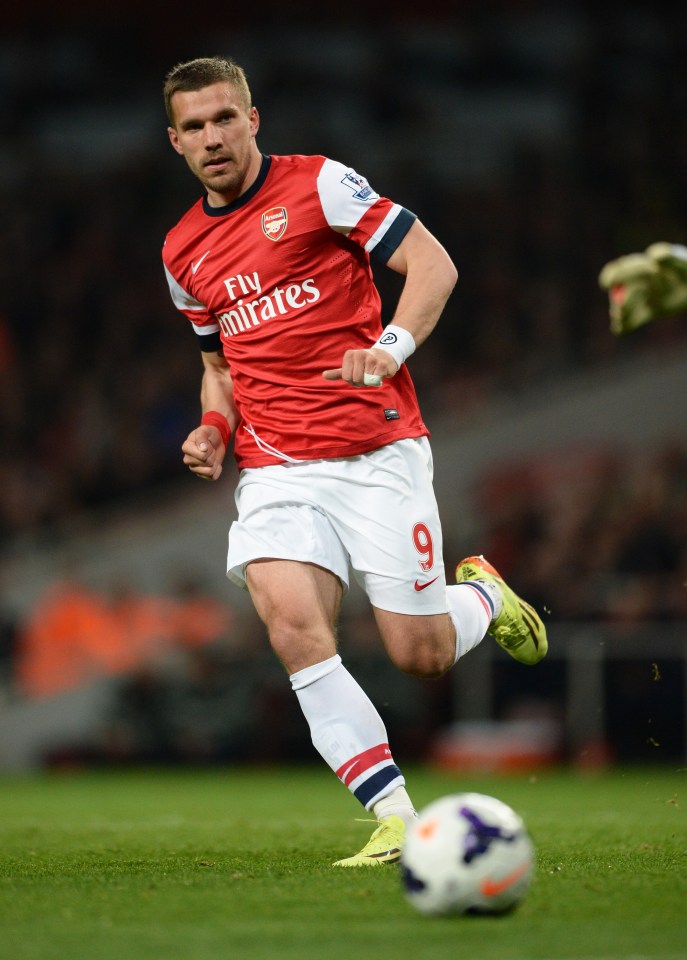  Podolski is a fan favourite following from his time at Arsenal