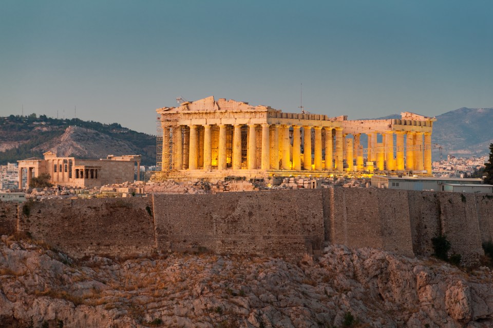 Watch your step... some footwear is banned on the Acropolis 