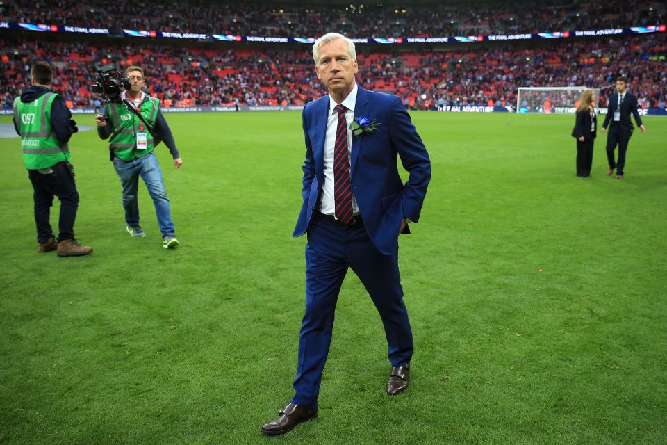 Alan Pardew led Crystal Palace to the FA Cup final last season but was beaten by Manchester United