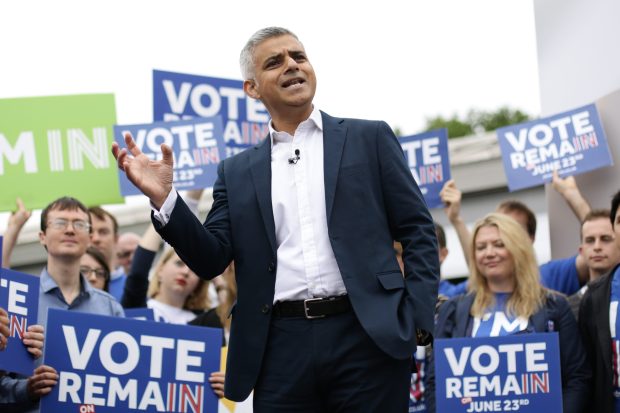 Sadiq Khan EU referendum