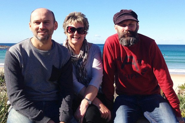 Gillian Ravenscroft with sons Leon and Gary