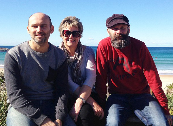 Gillian Ravenscroft with sons Leon and Gary