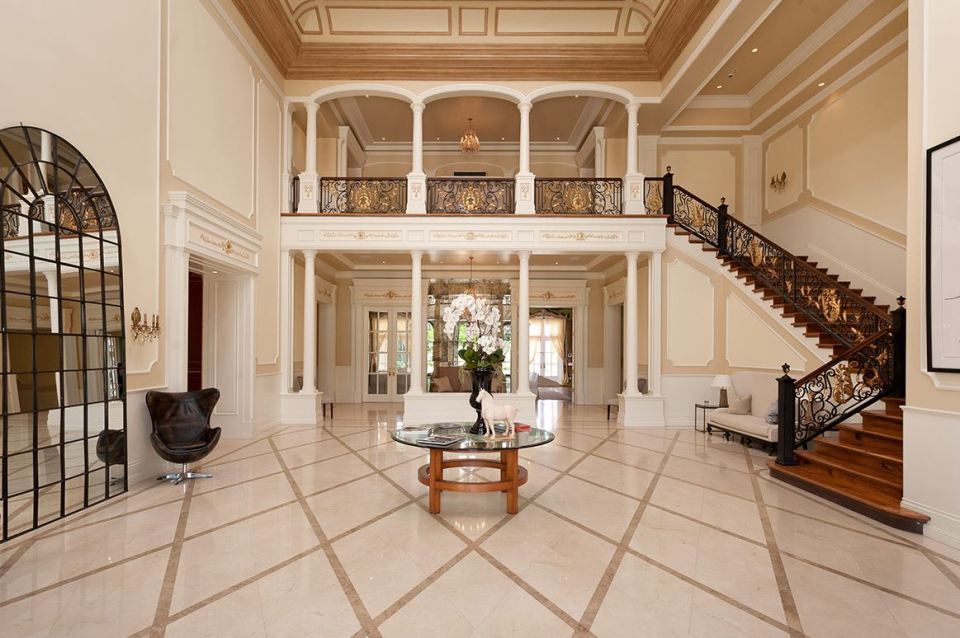 The Beverly Hills mega-mansion Neymar is staying in is decorated with marble and hardwood flooring