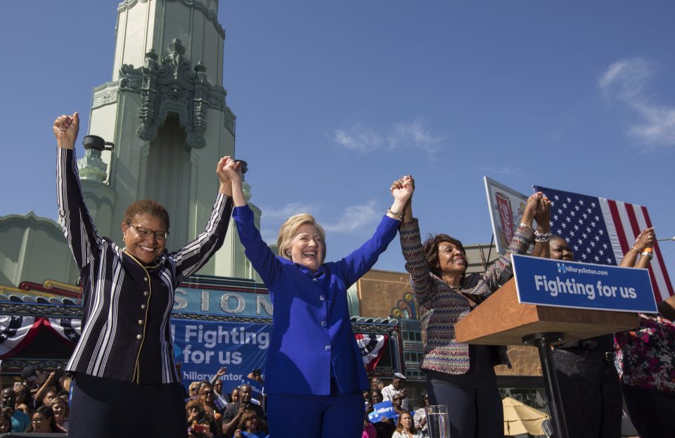 Clinton said 'we are on the brink of a historic and unprecedented moment during an appearance at Long Beach, California