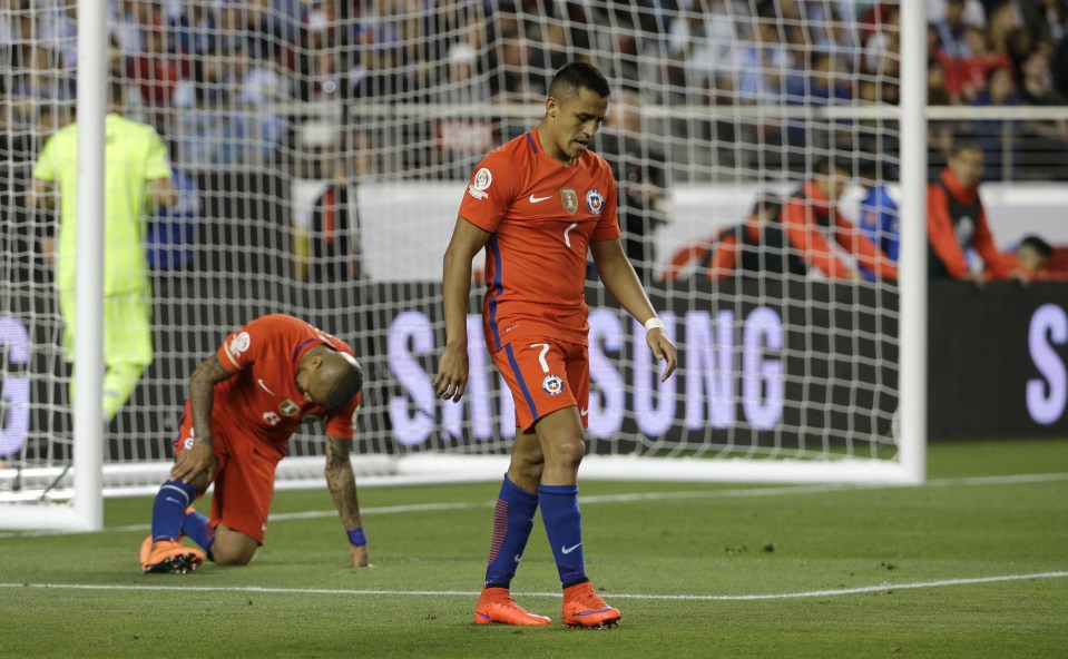 Alexis Sanchez failed to beat Sergio Romero as Chile fell to a defeat