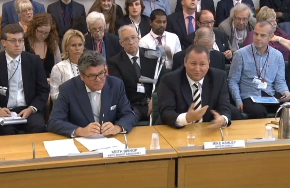 Mike Ashley addresses committee over Sports Direct