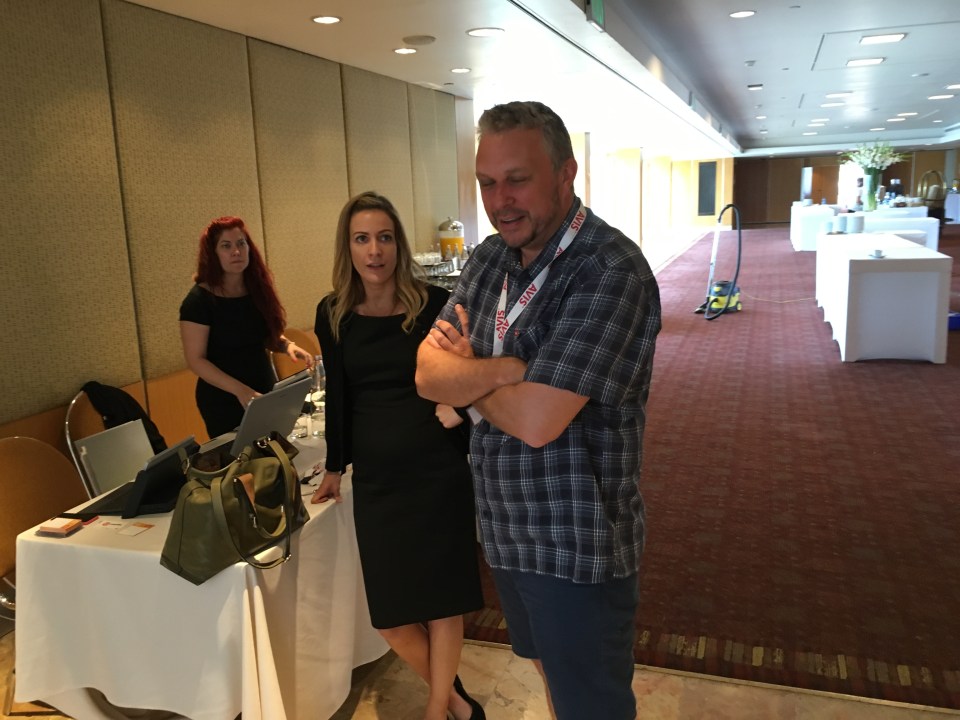Steve Double MP at a trade and tourism conference in Tel Aviv