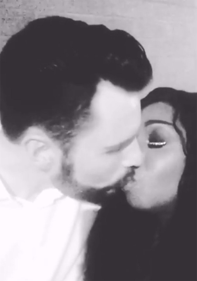 The pair later kissed and made up 