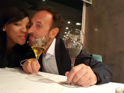 Mpho with her new partner Marco Calligaro