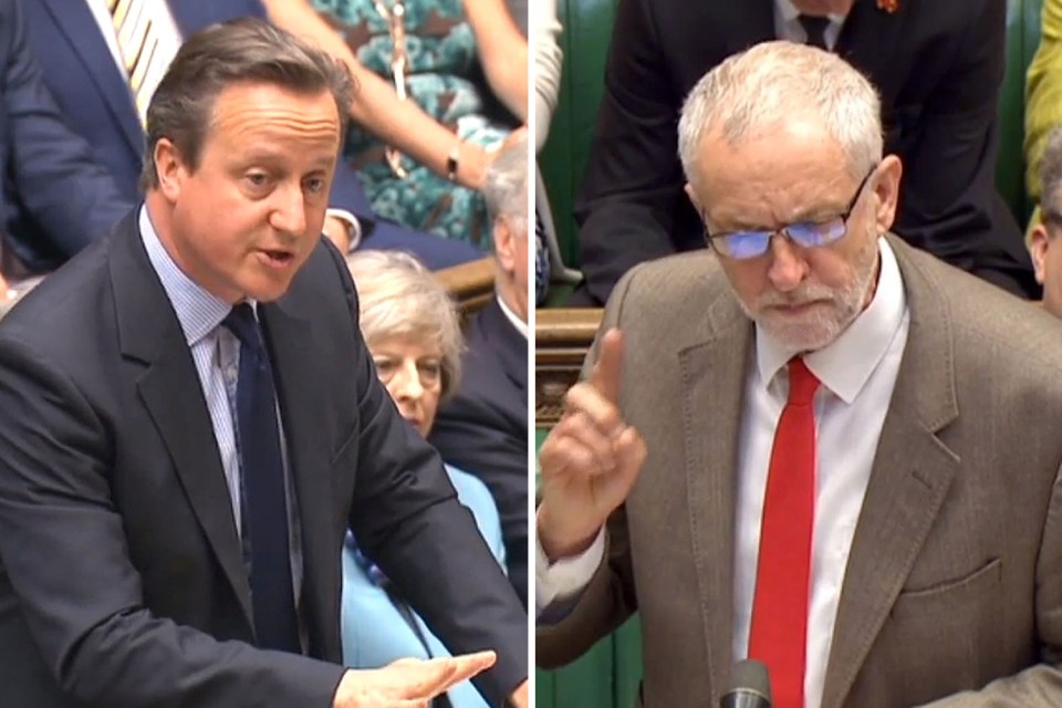 PMQs Cameron Corbyn