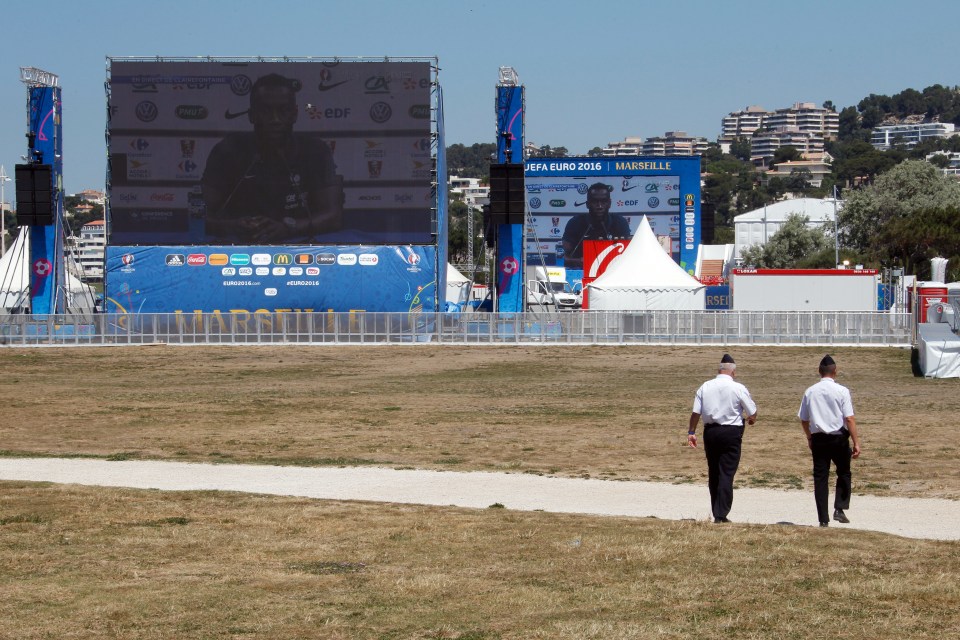 Prado Beach fan zone in Marseille