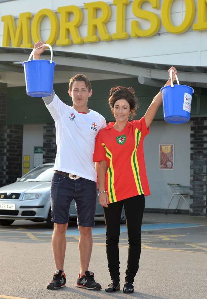 Workers from all over the United Kingdom are donning their nation's strips to help raise money for the Bobby Moore fund in their bid to tackle bowel cancer