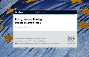 Voter registration failure