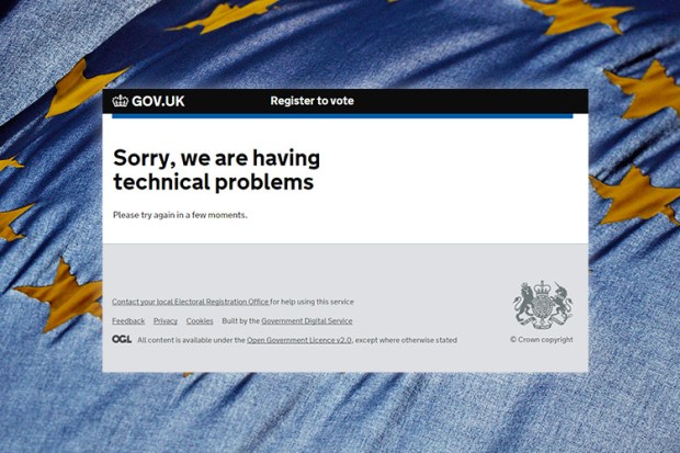 Voter registration failure