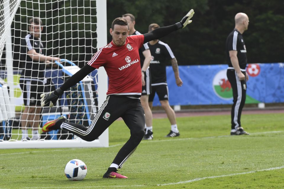 Liverpool rookie Danny Ward is a late replacement in goal for Wales
