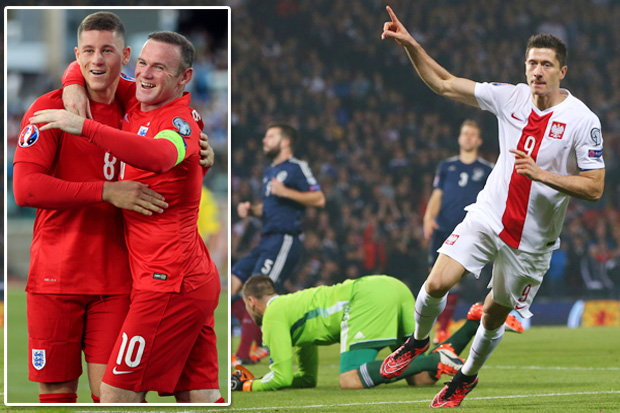 Robert Lewandowski's Poland were the highest scorers in the European Championship qualifiers with 33, while Wayne Rooney and his England team netted a second-best 31