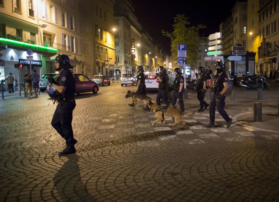 Three Lions fans were heard to chant "ISIS where are you" during the violence 