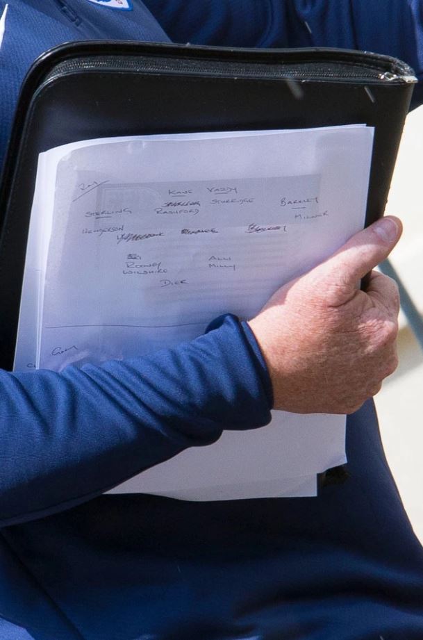Ray Lewington mistakenly reveals secret England team planning