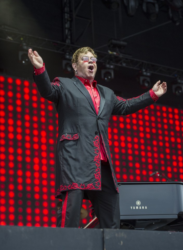 Elton John Performs At Leicestershire Cricket Ground