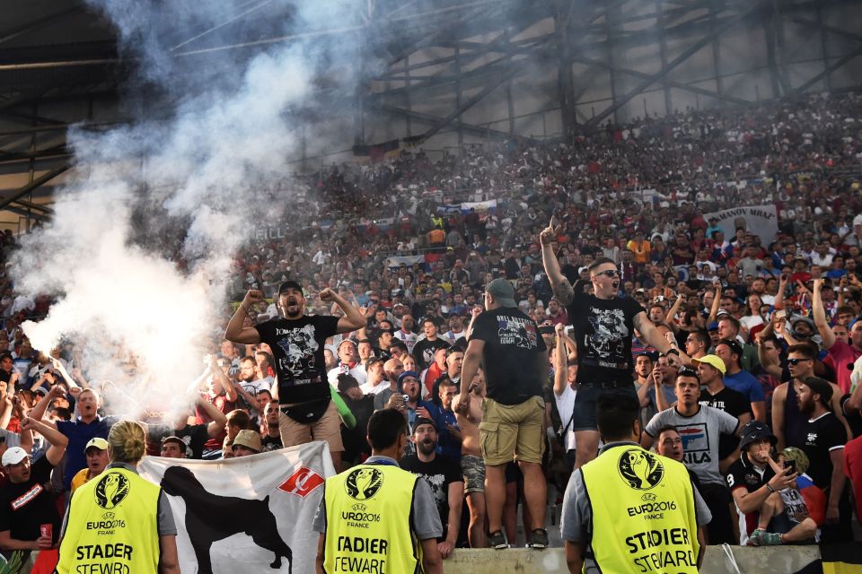 'The Russians looked like the black death squad' according to one eye witness from the match.