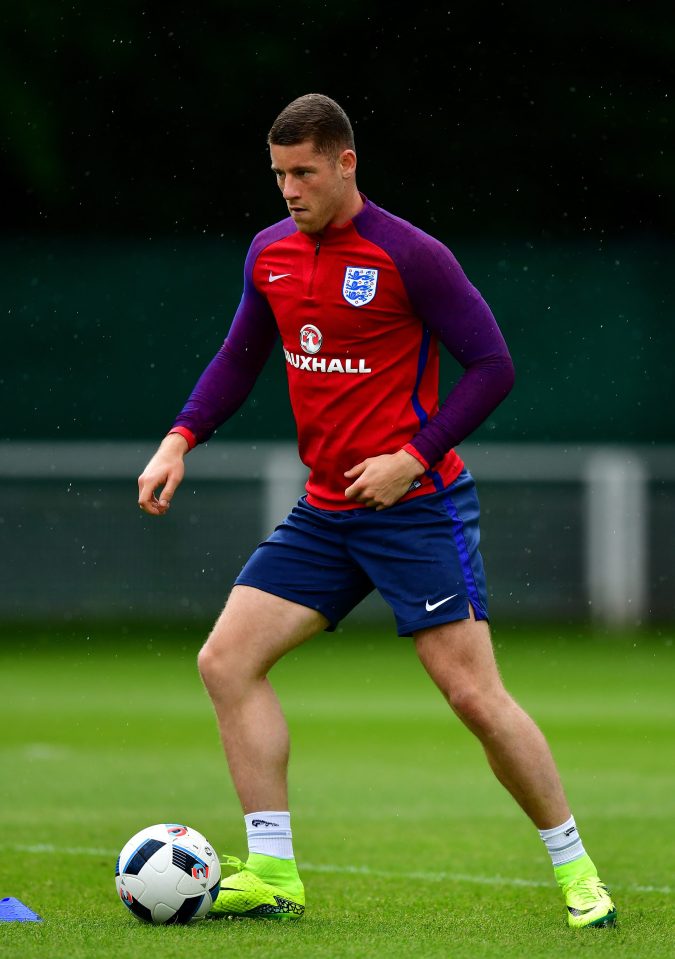 CHANTILLY, FRANCE - JUNE 12: Ross Barkley of England in action during a training session at Stade du Bourgognes on June 12, 2016 in Chantilly, France. (Photo by Dan Mullan/Getty Images)