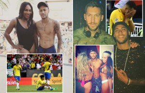 Neymar parties with celebrities on jet-setting trip as Brazil limp out of the Copa America