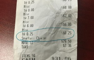 Man being annoying at the supermarket is billed a ‘smarta** charge’ on recipient