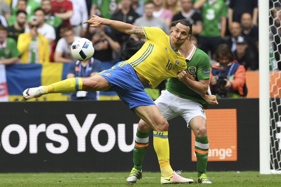 Ibrahimovic set up the equaliser as Sweden drew with Ireland