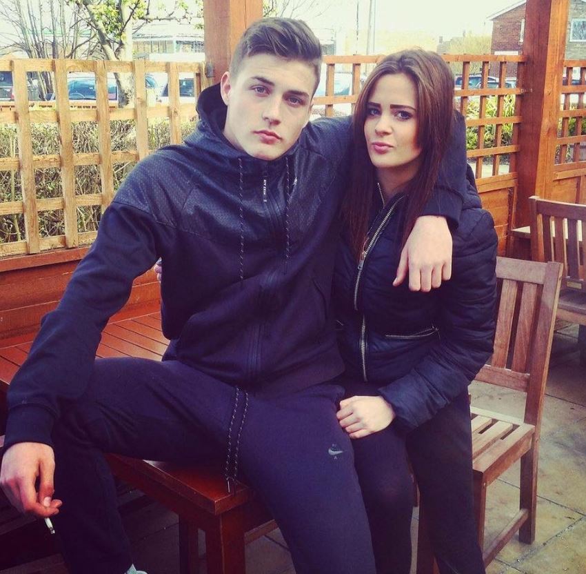 Schoolgirl Abbie Jade Newbold, 16, with her boyfriend Jordan Lee Metcalfe
