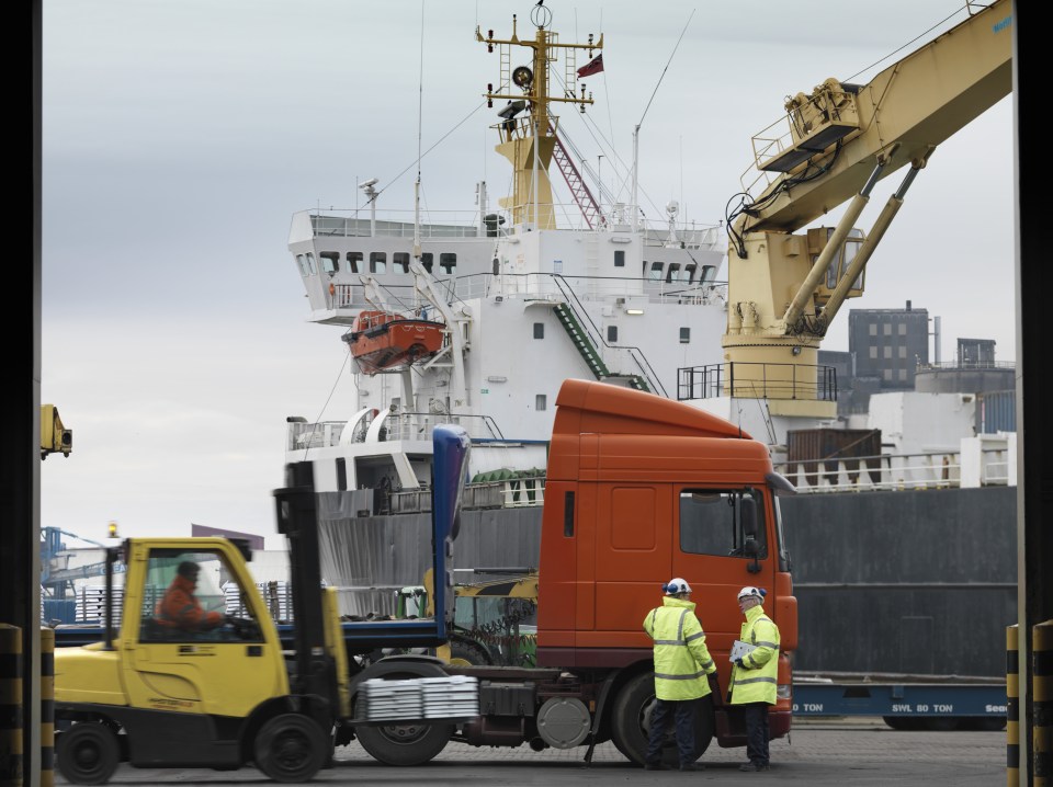 Port workers