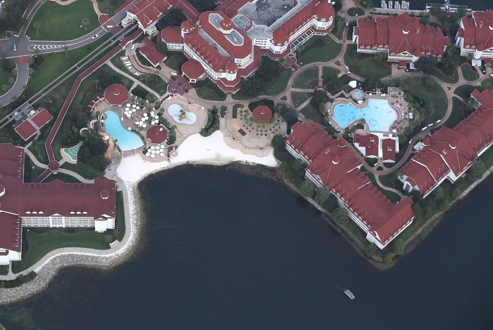 The beach area of the Walt Disney World's Grand Floridian resort hotel 