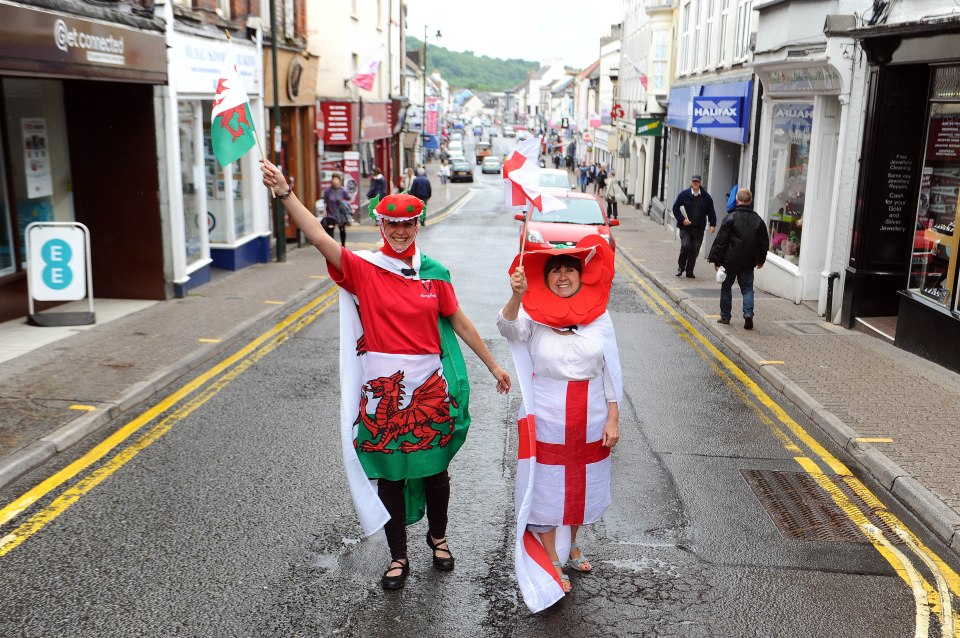 Wales England fans